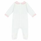 Baby Girls White & Pink Babygrow, 1, hi-res
