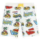 Boys White Beach Shorts, 1, hi-res