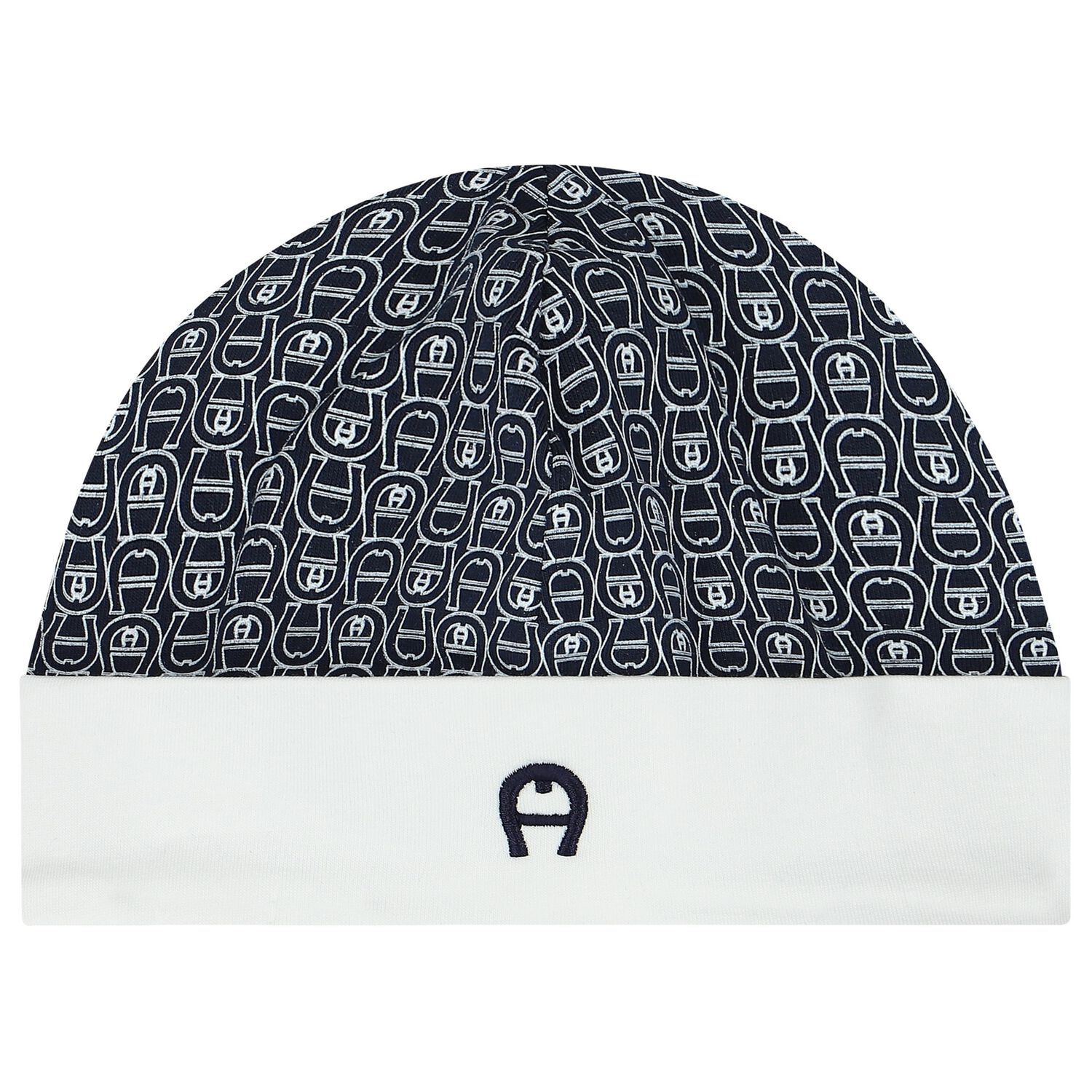 Baby Boys Navy Blue & White Logo Hat, 3, hi-res image number null