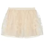 Younger Girls Ivory Tulle Skirt, 3, hi-res