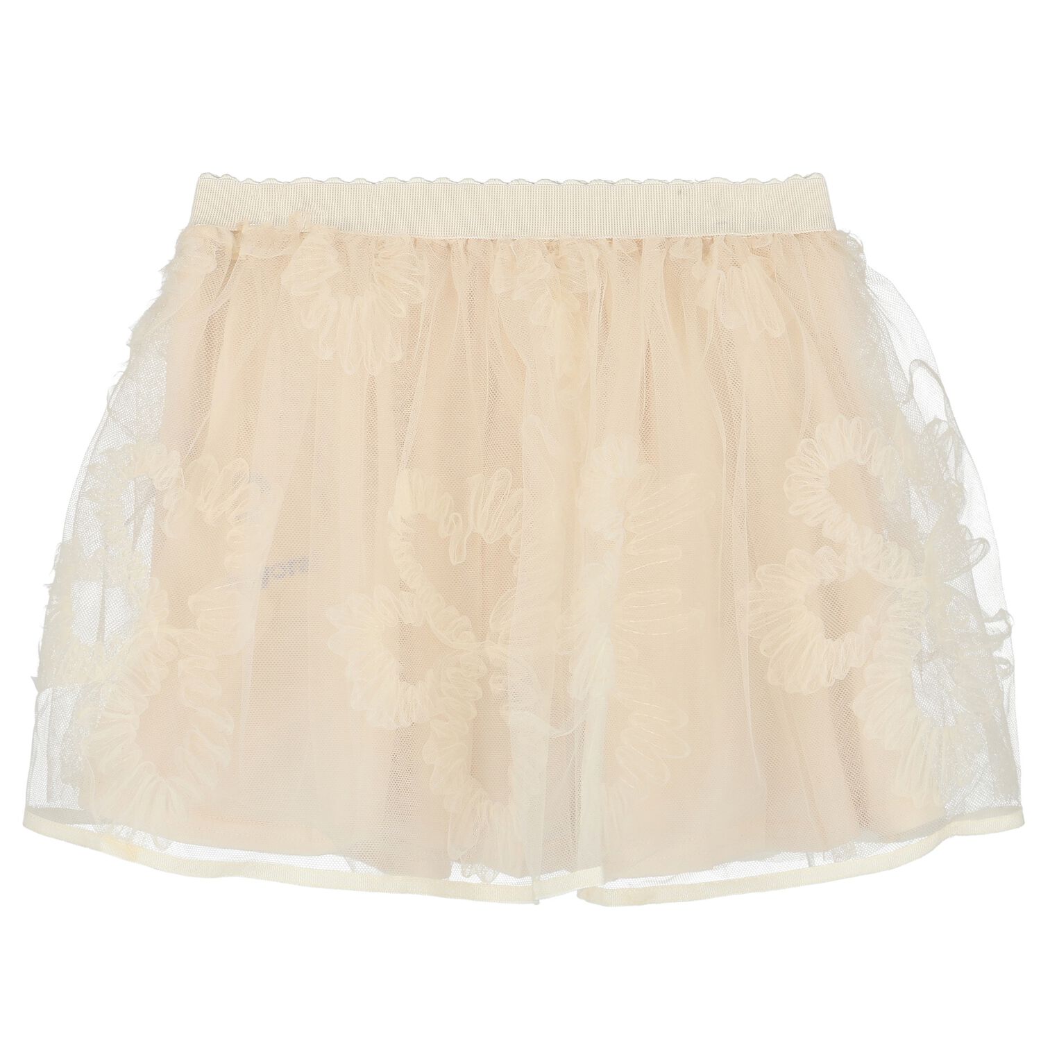 Younger Girls Ivory Tulle Skirt, 3, hi-res image number null