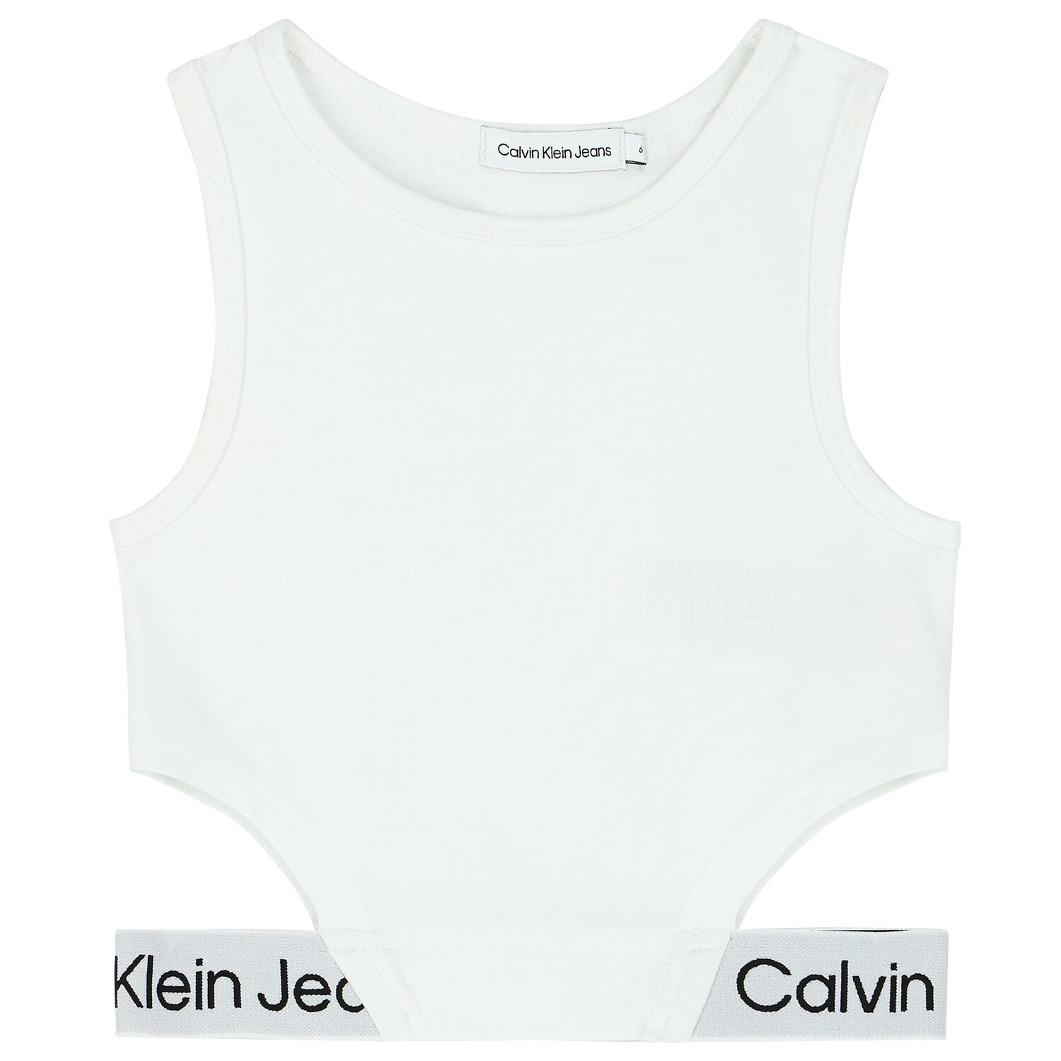 Girls White Logo Top, 2, hi-res image number null