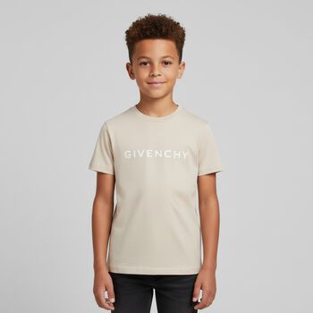 Beige Logo T-Shirt, 3 Beige Logo T-Shirt