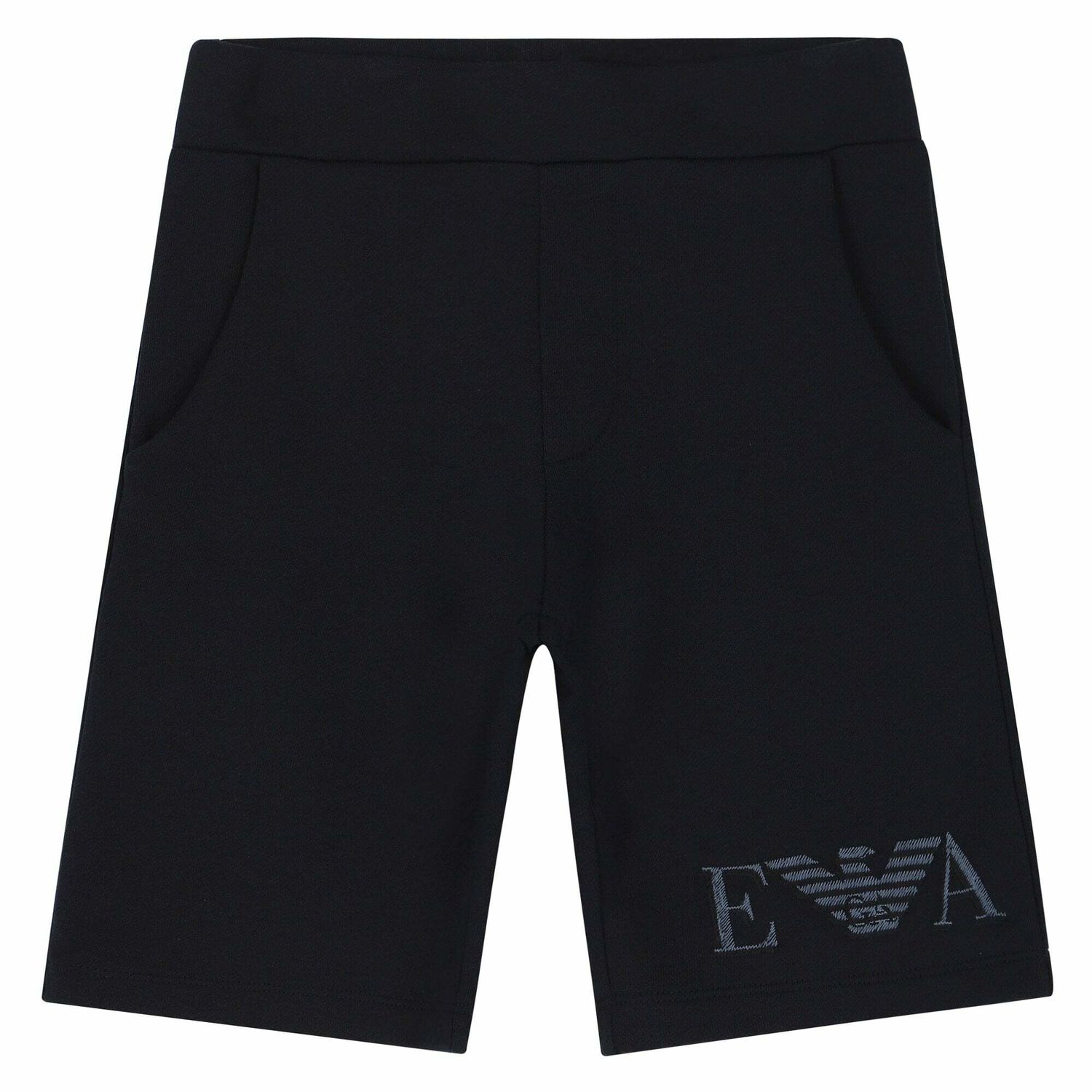 Boys Navy Logo Shorts, 1, hi-res