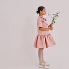 Girls Rose Pink 3D Flowers Dress, 1, hi-res
