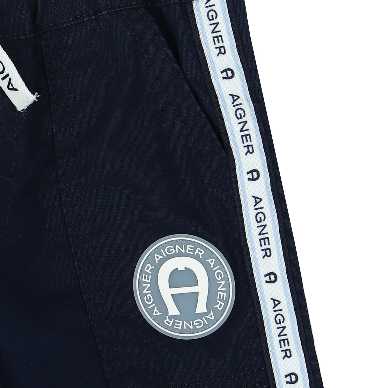 Younger Boys Navy Logo Shorts, 3, hi-res