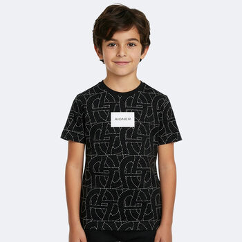 Boys Black Logo T-Shirt