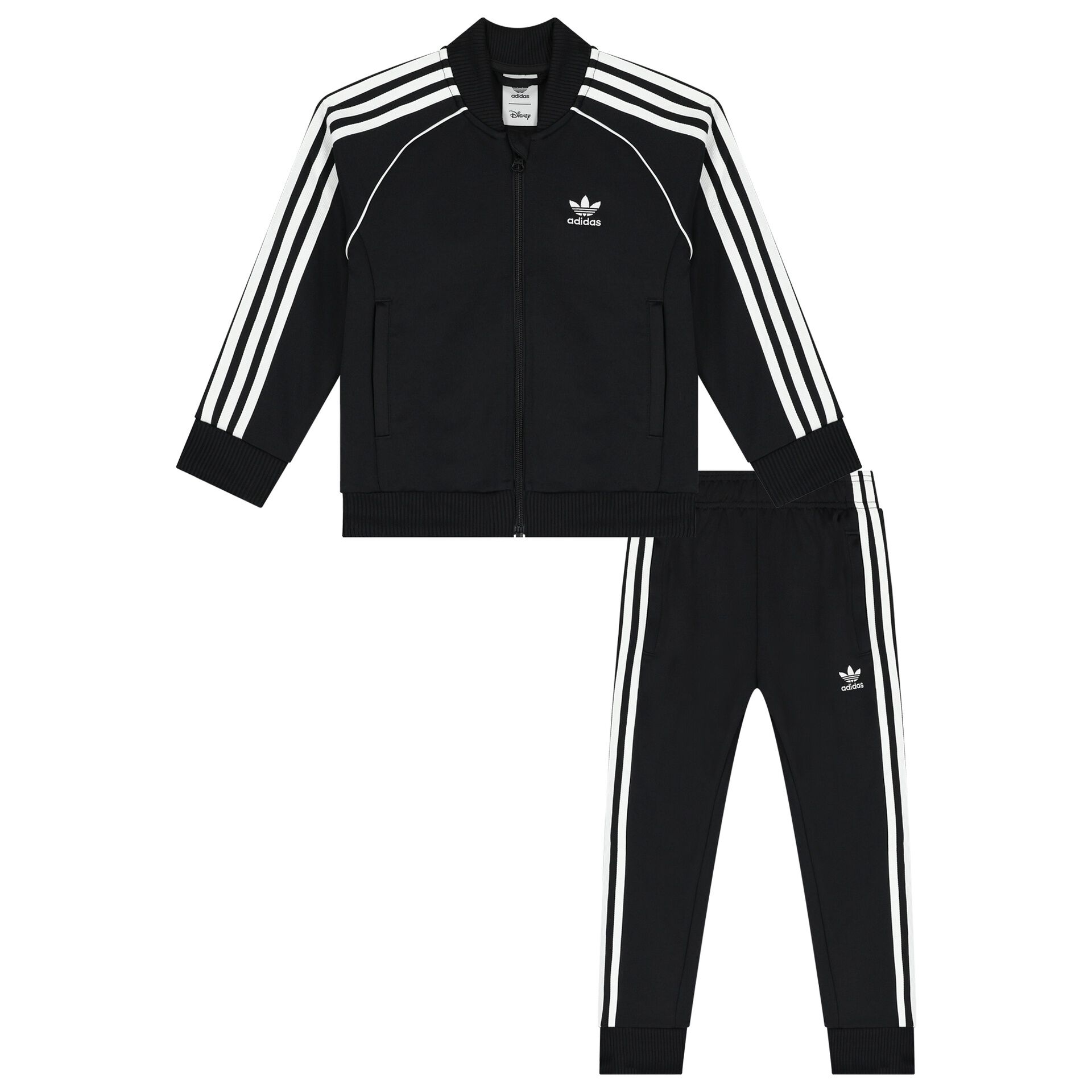 Adidas Kids Black Logo Tracksuit Junior Couture UK
