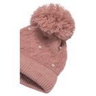 Girls Pink Embellished Knitted Beanie Hat, 1, hi-res