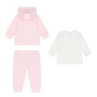 Baby Girls Pink & White Tracksuit Gift Set, 1, hi-res