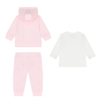 Baby Girls Pink & White Tracksuit Gift Set