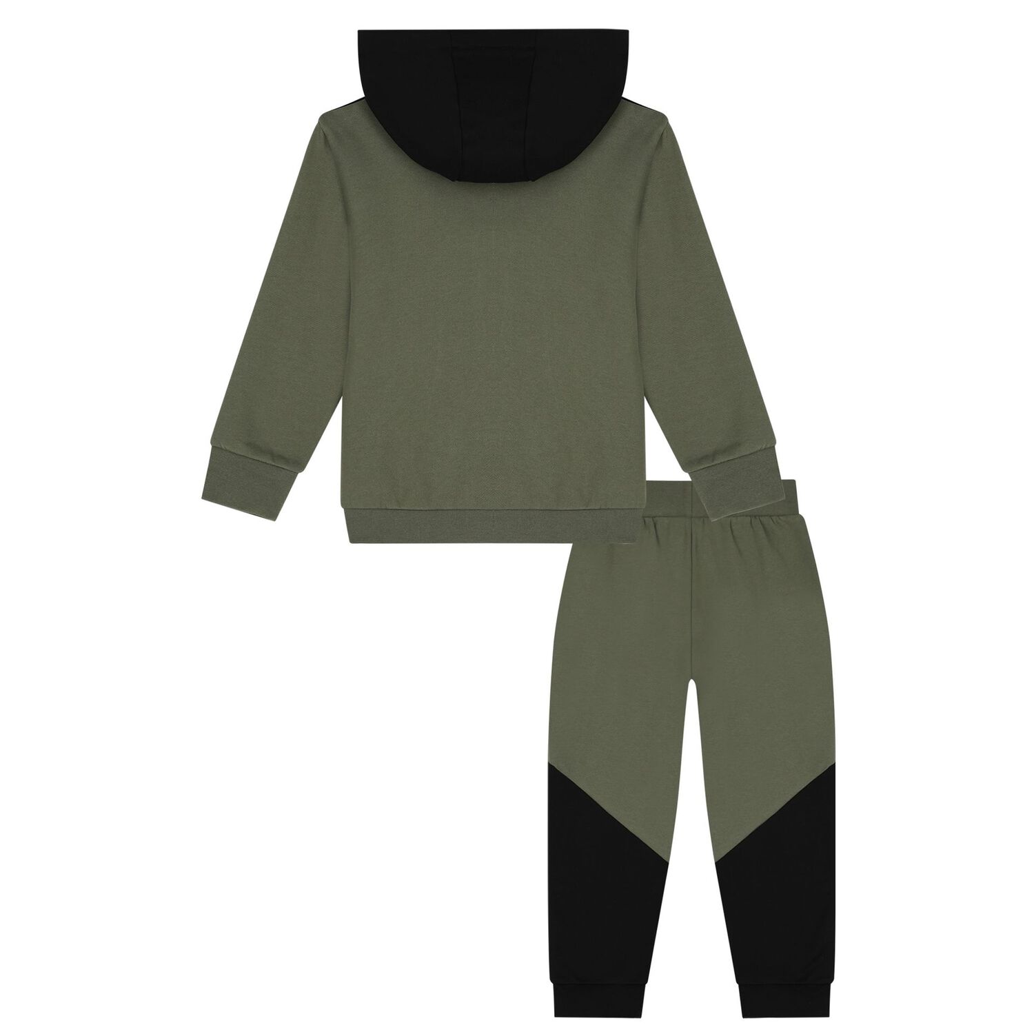 Boys Green & Black Logo Tracksuit, 2, hi-res