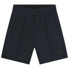 Boys Black Logo Shorts, 2, hi-res