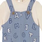 Baby Boys Ivory & Blue Romper, 1, hi-res