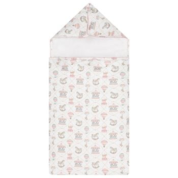 Baby Girls Pink & White Carousel & Hot Air Balloon Nest