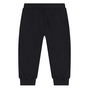 Younger Black Teddy Bear Logo Joggers