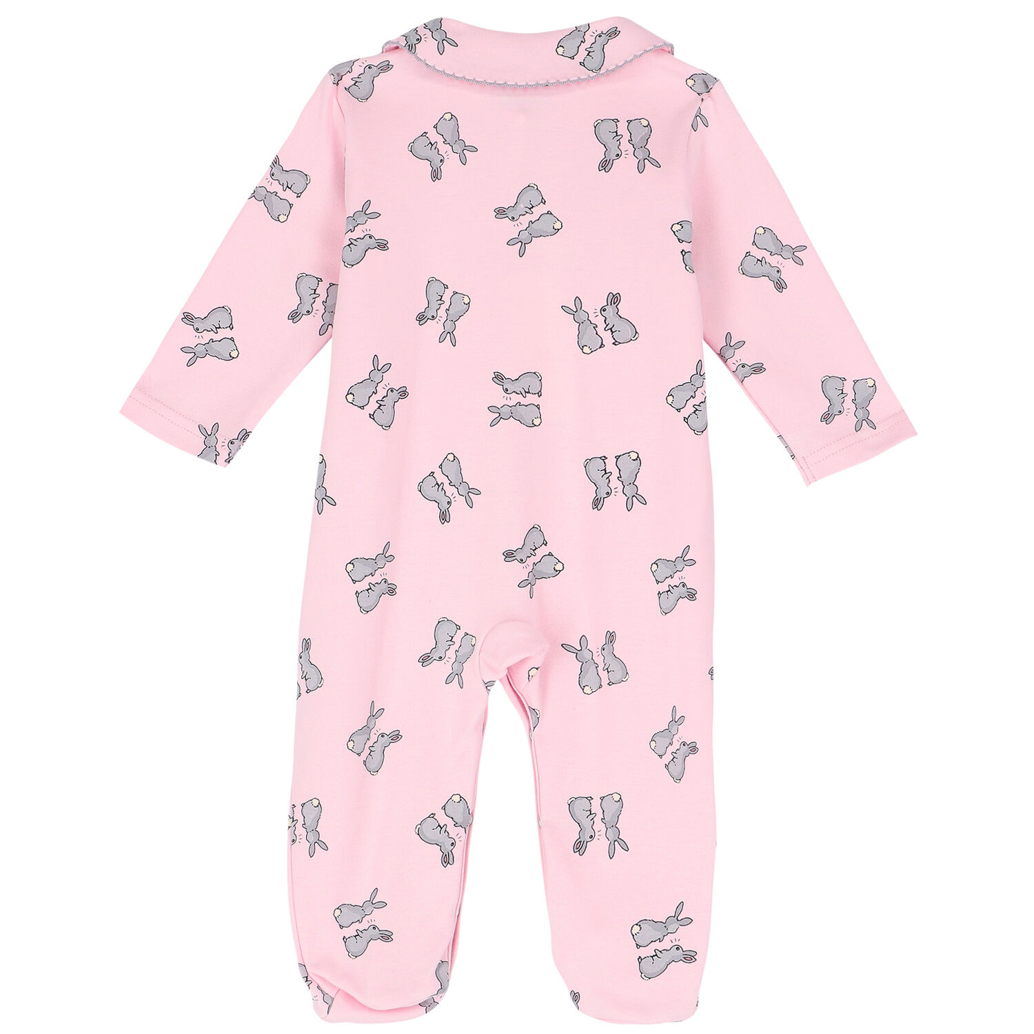 Baby Girls Pink Bunny Babygrow, 3, hi-res
