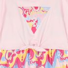 Girls Pink Logo Abstract Dress, 1, hi-res