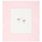 Baby Girls Pink & White Ballerina Blanket, 1, hi-res