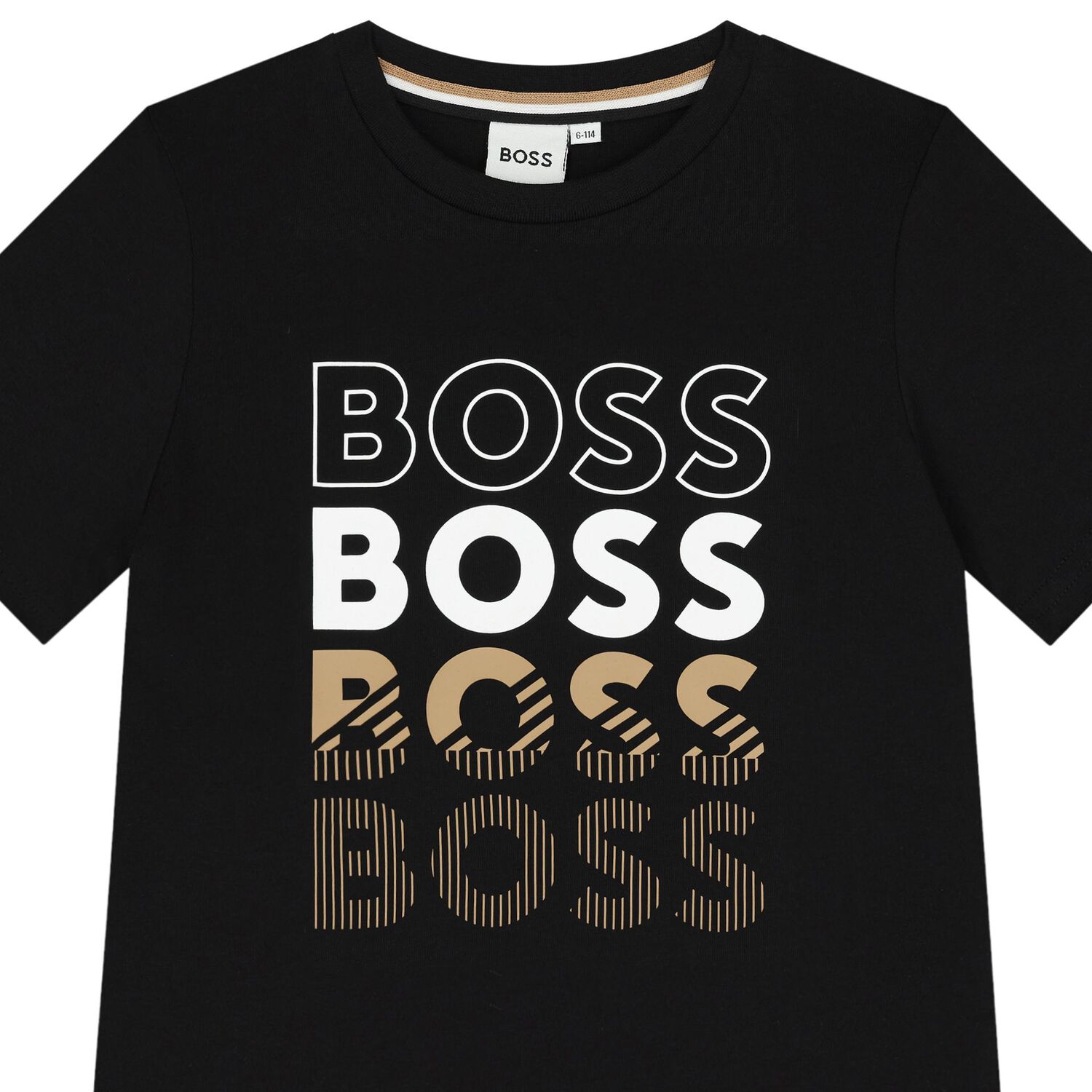 Boys Black Logo T-Shirt, 2, hi-res
