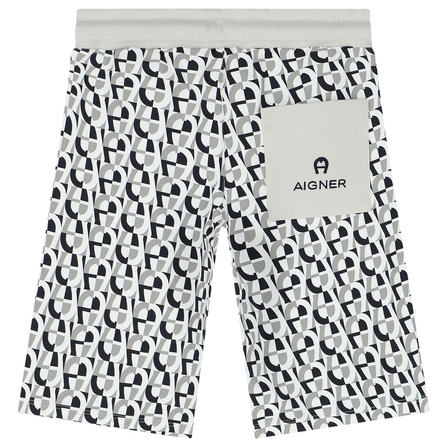 Boys White & Black Logo Shorts, 1, hi-res image number null