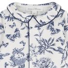 Ivory & Navy Blue Toile De Jouy Babygrow Gift Set, 1, hi-res