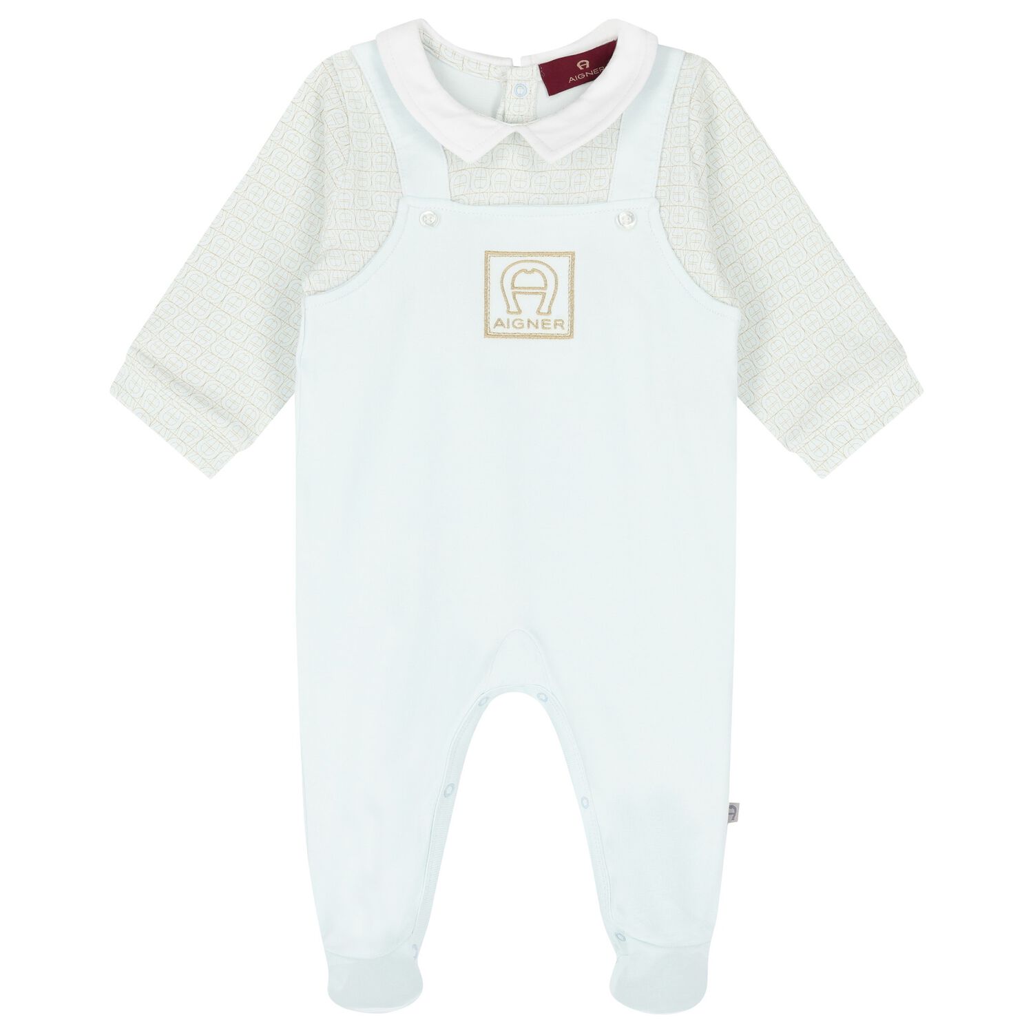 Baby Boys Blue Logo Babygrow, 2, hi-res