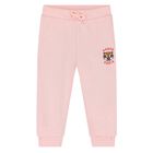 Younger Girls Pink Tiger Logo Tracksuit, 2, hi-res