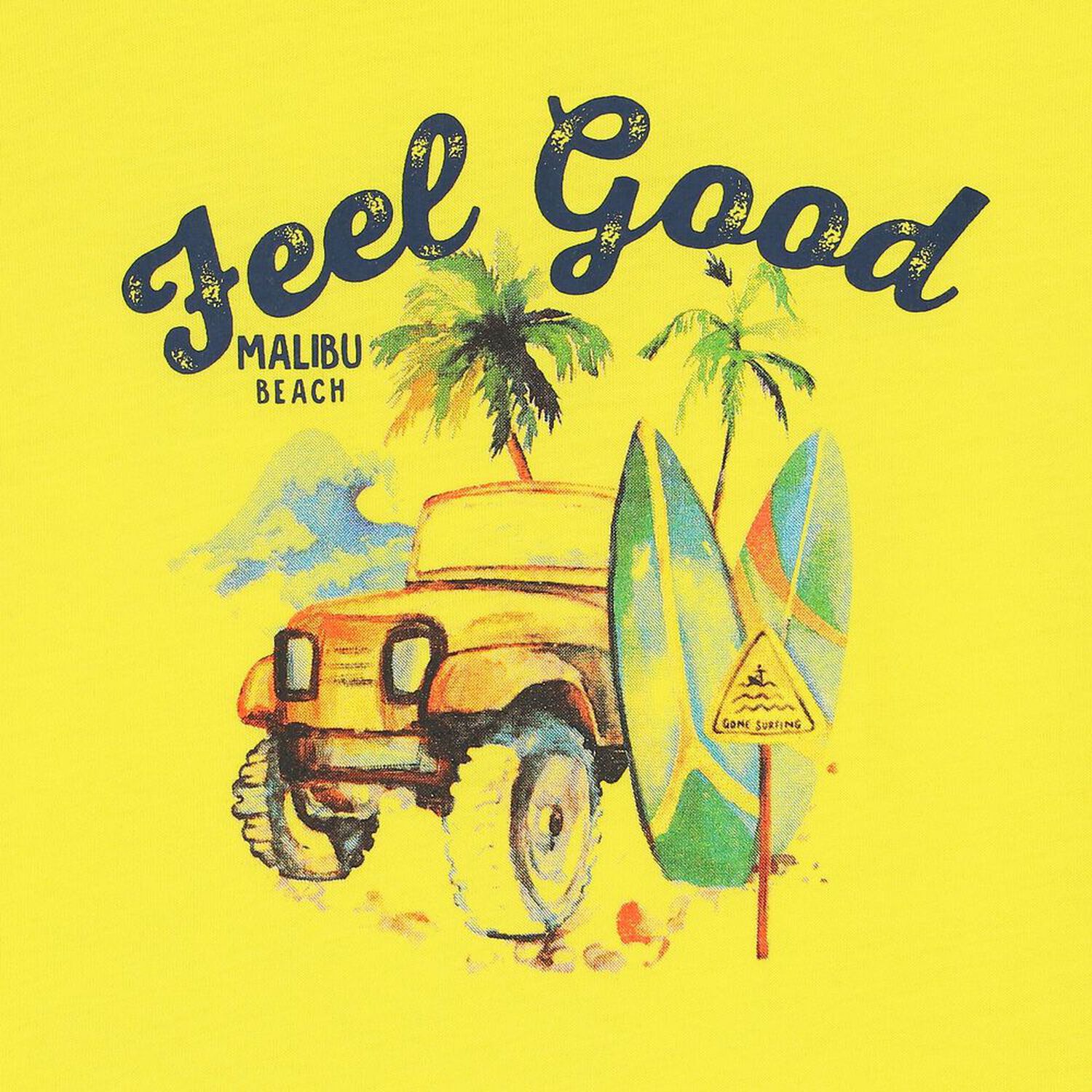 Boys Yellow Beach T-Shirt, 1, hi-res image number null