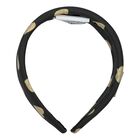 Girls Black & Gold Hearts Headband, 1, hi-res