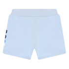 Baby Boys Blue Logo Shorts, 1, hi-res