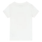 Younger Girls White Teddy Logo T-Shirt, 1, hi-res