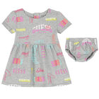 Baby Girls Grey Logo Dress Set, 1, hi-res