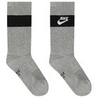 Boys White, Black & Grey Logo Socks ( 6-Pack ), 1, hi-res