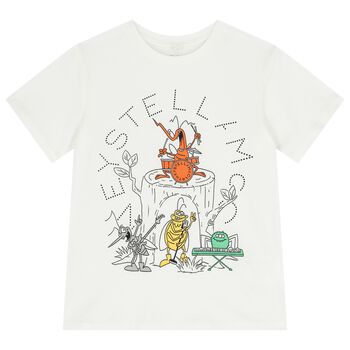 Boys Ivory Bug Band Logo T-Shirt       