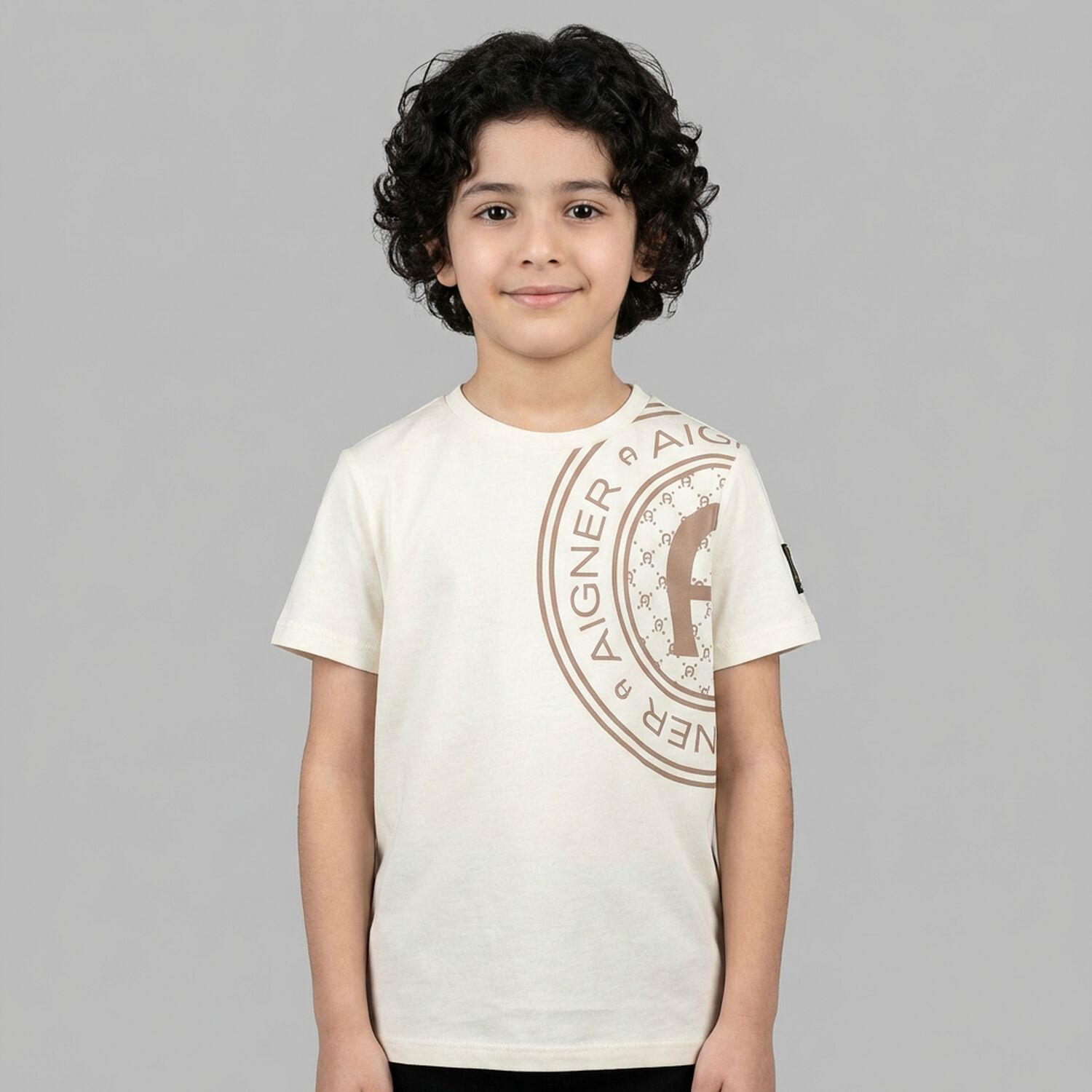 Boys Ivory Logo T-Shirt, 2, hi-res