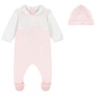 Baby Girls Pink & White Babygrow Set, 1, hi-res