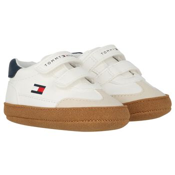 Baby Boys White Logo Pre Walker Shoes