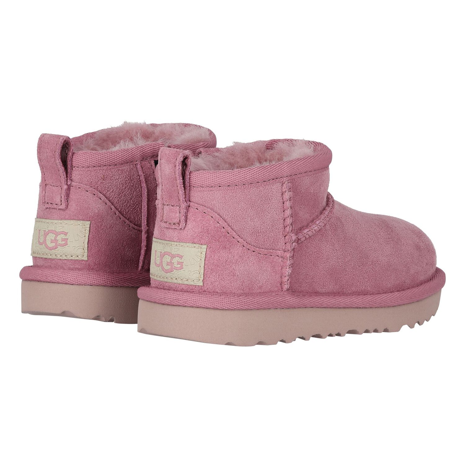 Younger Girls Pink Classic Ultra Mini Suede Boots, 1, hi-res image number null
