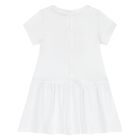 Younger Girls White Logo Dress, 1, hi-res