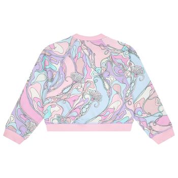 Girls Pink & Blue Orchidee Sweatshirt