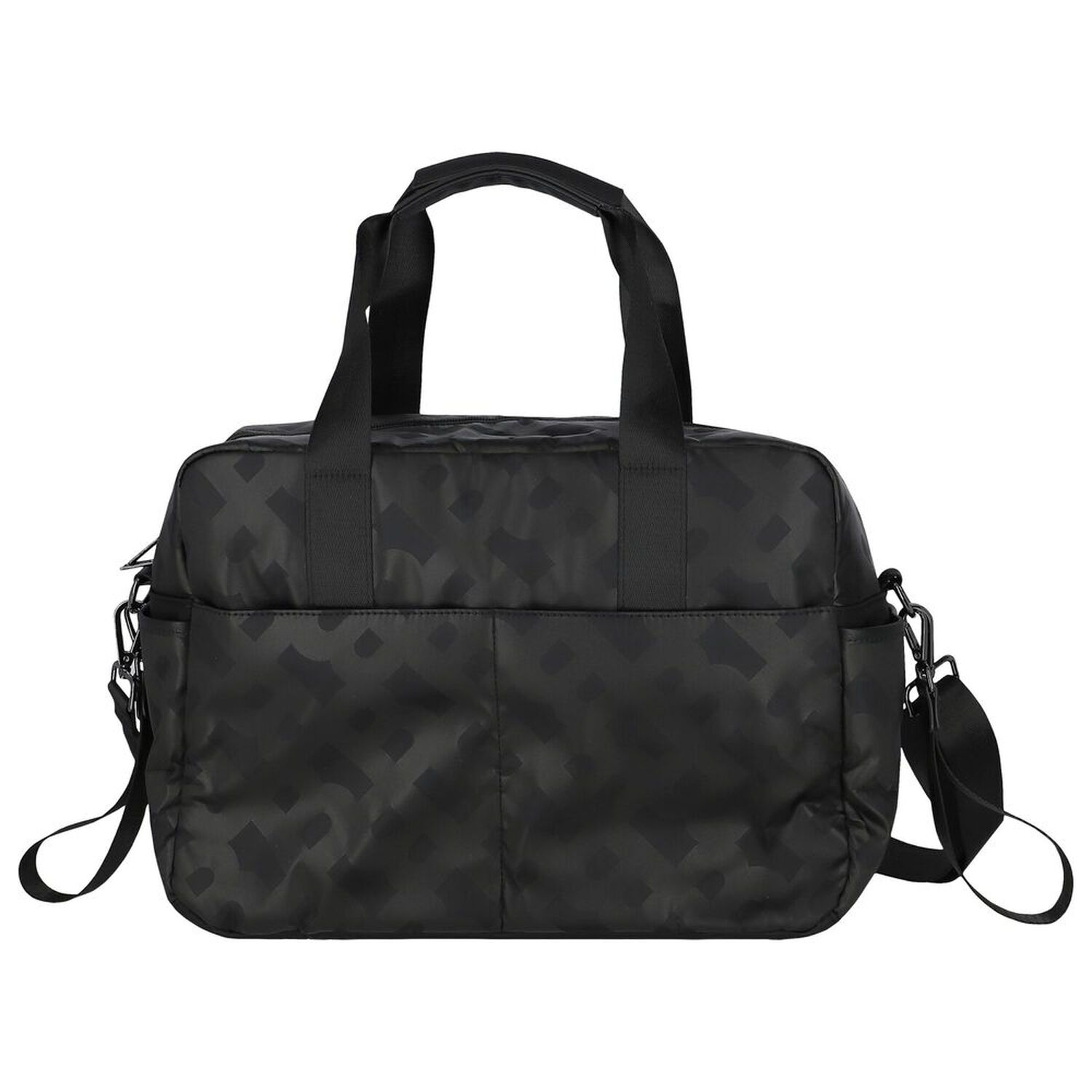Black Logo Baby Changing Bag, 1, hi-res