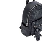 Girls Black Quilted Backpack, 3, hi-res