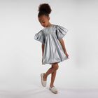 Girls Ivory & Silver Logo Espadrilles, 1, hi-res