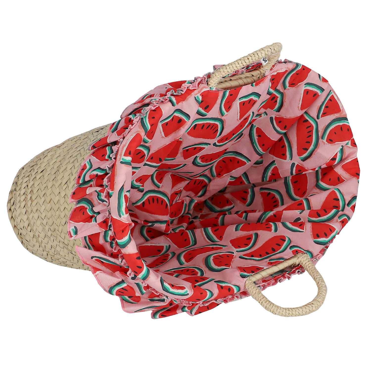 Girls Beige Straw Bag, 1, hi-res