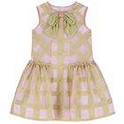 Girls Green & Pink Sleeveless Dress, 1, hi-res