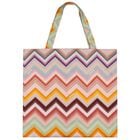 Girls Multi-Coloured Logo Zig Zag Tote Bag, 1, hi-res