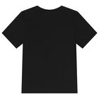 Boys Black Logo T-Shirt, 3, hi-res