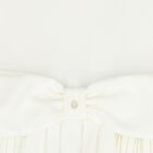 Girls White Bow Pleated Dress, 1, hi-res