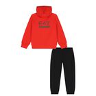 Boys Red & Black Logo Tracksuit, 1, hi-res